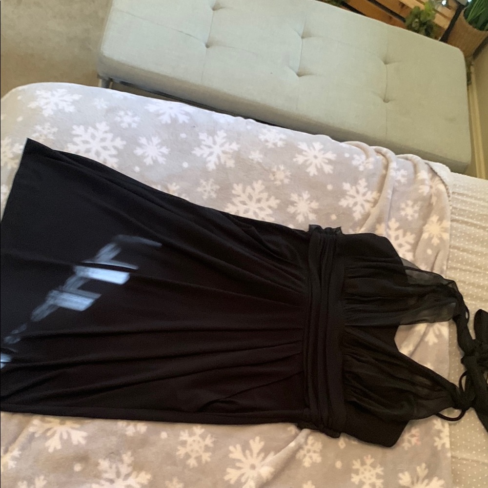 Jodi Kristopher Black Halter Dress